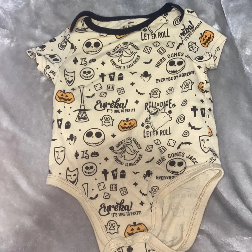 Disney Cream and Black Halloween Bodysuit - Picture 2 of 3